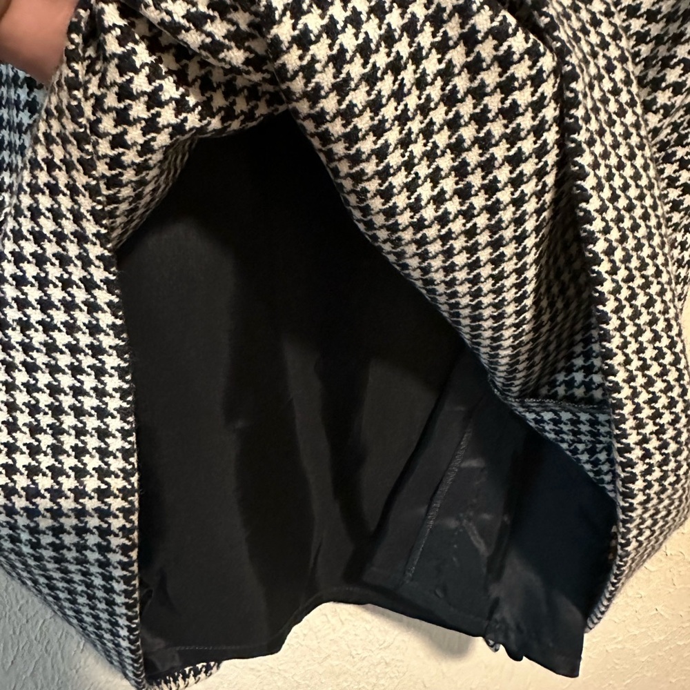 Vintage Rare Pierre Balmain‎ MIDI Houndstooth Wool Skirt Size 10 - Picture 5 of 11